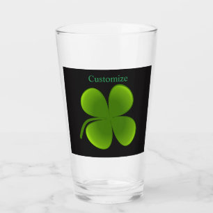 groene Shamrock St Patrick's Day Glas