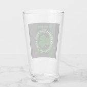 groene Shamrock St Patrick's Day Glas (Achterkant)