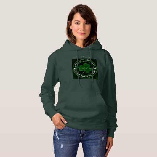 groene Shamrock St Patrick's Day Hoodie (Voorkant volledig)