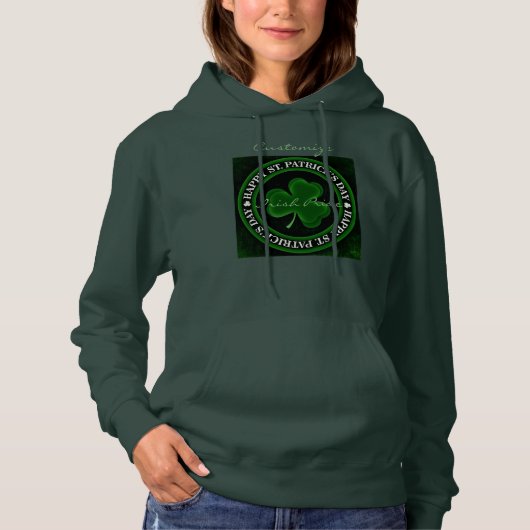 groene Shamrock St Patrick's Day Hoodie (Voorkant)