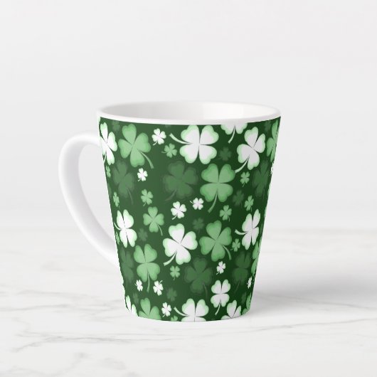Groene Shamrock, St. Patrick's Day Latte Mok (Linkerhoek)
