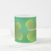 groene Shamrock St Patrick's Day Matglas Koffiemok (Voorkant links)