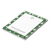 Groene Shamrock, St. Patrick's Day Monogram Notitieblok (Linkerzijde)