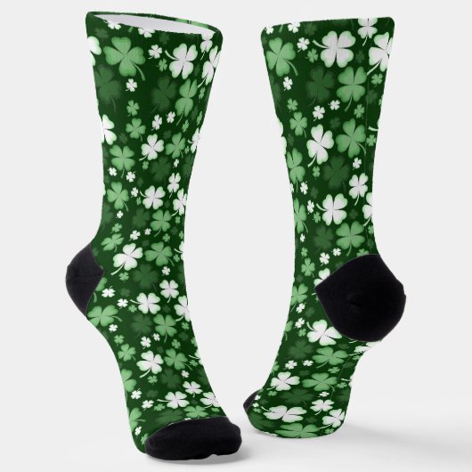 Groene Shamrock, St. Patrick's Day Sokken (Gebogen)