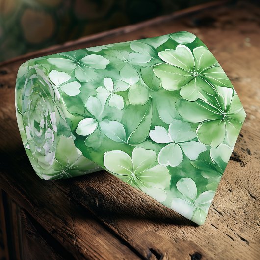 Groene Shamrock St. Patrick's Day Stropdas