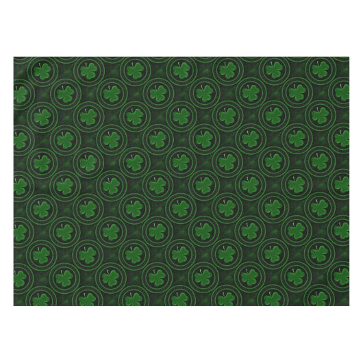groene Shamrock St Patrick's Day Tafelkleed (Voorkant (Horizontaal))