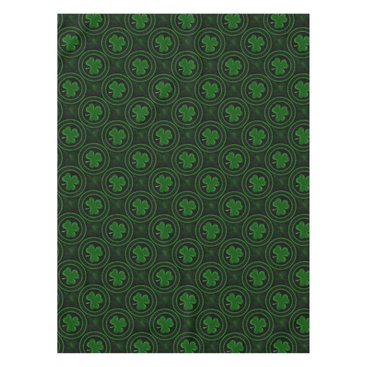 groene Shamrock St Patrick's Day Tafelkleed (Voorkant)