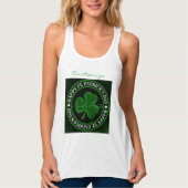 groene Shamrock St Patrick's Day Tanktop (Voorkant)