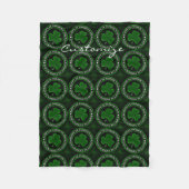 Groene Shamrock St Patrick's Day Thunder_Cove Fleece Deken (Voorkant)