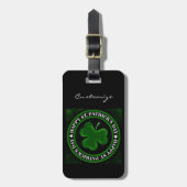 Groene Shamrock St Patrick's Day Thunder_Cove zwar Bagagelabel (Voorkant verticaal)