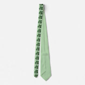 Groene Shamrock Stropdas (Achterkant)