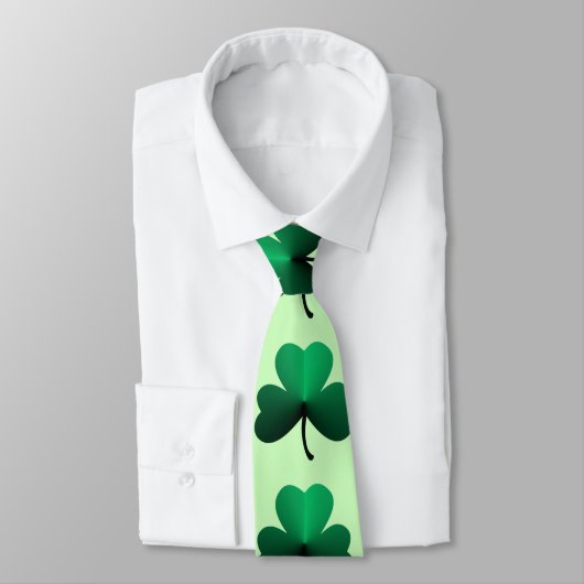 Groene Shamrock Stropdas (Gebonden)