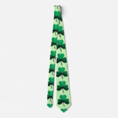 Groene Shamrock Stropdas (Achterkant)
