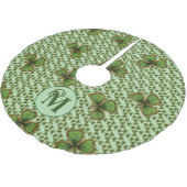 Groene Shamrock Style Clovers Iers Kerstboom Rok (Gekanteld)