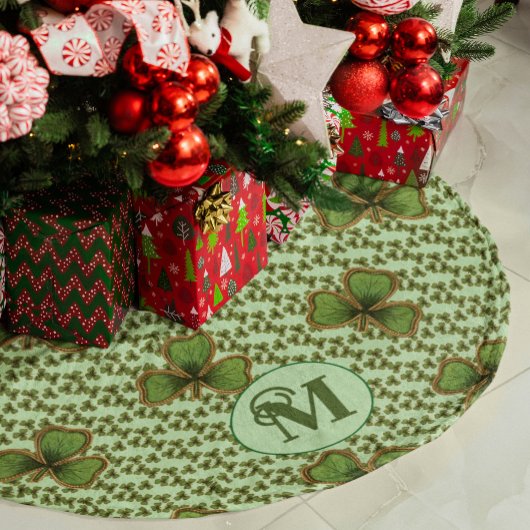 Groene Shamrock Style Clovers Iers Kerstboom Rok