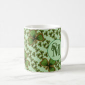 Groene Shamrock  Style Clovers Iers Koffiemok (Voorkant rechts)