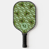 Groene Shamrock  Style Clovers Iers Pickleball Paddle (Voorkant)