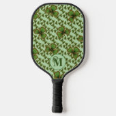 Groene Shamrock  Style Clovers Iers Pickleball Paddle (Achterkant)