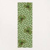 Groene Shamrock  Style Clovers Iers Yogamat (Voorkant)