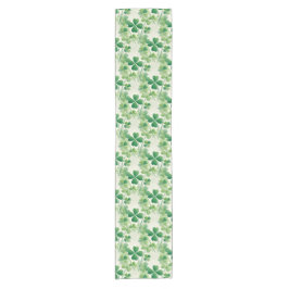 Groene Shamrock Vier Blad Klaver St Patrick's Day Korte Tafelloper
