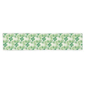 Groene Shamrock Vier Blad Klaver St Patrick's Day Korte Tafelloper (Horizontaal)