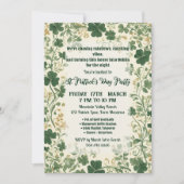 Groene Shamrock Wijnstokken Funky St. Patrick's Fe Kaart (Voorkant)