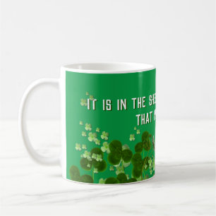 Groene shamrocken met Iers spreekwoord Koffiemok