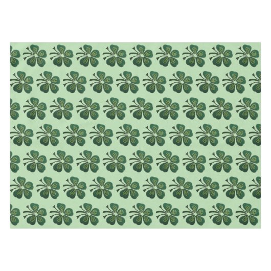 Groene Shamrocks 2025 Tafelkleed (Voorkant (Horizontaal))