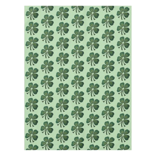 Groene Shamrocks 2025 Tafelkleed (Voorkant)