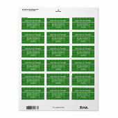 Groene Shamrocks adreslabel Etiket (Full Sheet)