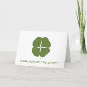 Groene Shamrocks bruiloft uitnodigingen, aanpassen (Achterkant)
