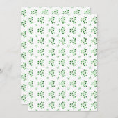 Groene Shamrocks Circles Pattern (Voorkant / Achterkant)