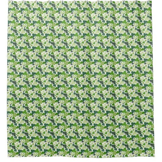 Groene shamrocks, Clovers Shower Curtain Douchegordijn (Voorkant)