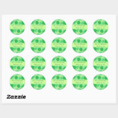 Groene Shamrocks Collage, sla de datumstickers op Ronde Sticker (Vel)