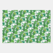 Groene Shamrocks & Daisies elke gelegenheid Inpakpapier Vel (Voorkant 3)