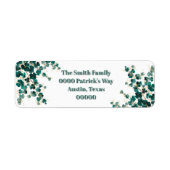 Groene Shamrocks en Goud  Etiket (Voorkant)