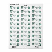 Groene Shamrocks en Goud  Etiket (Full Sheet)