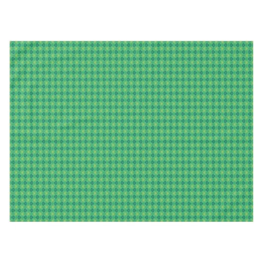 Groene Shamrocks en Harten Argyle Patroon Tafelkleed (Voorkant (Horizontaal))