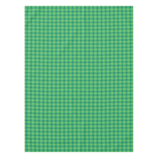 Groene Shamrocks en Harten Argyle Patroon Tafelkleed (Voorkant)