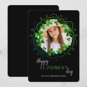 Groene Shamrocks-fotokaart Feestdagenkaart (Voorkant / Achterkant)
