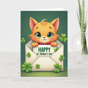 Groene Shamrocks Gelukskaart Kaart