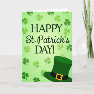 Groene Shamrocks Gelukskaart St. Patrick's Dag Kaart