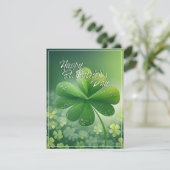 Groene Shamrocks Happy St. Patrick's Day (7) c (Staand voorkant)