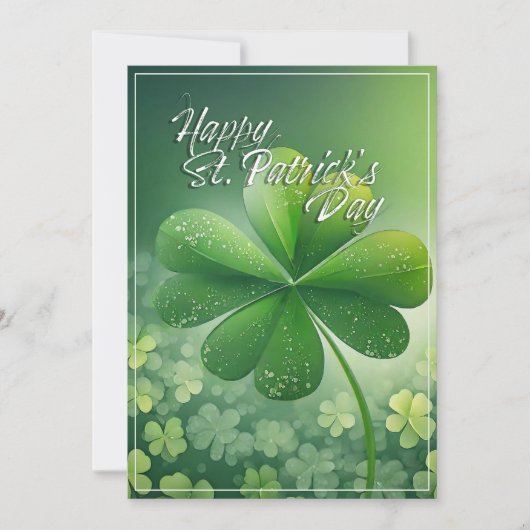 Groene Shamrocks Happy St. Patrick's Day (7) c (Voorkant)