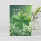 Groene Shamrocks Happy St. Patrick's Day (7) c (Staand voorkant)