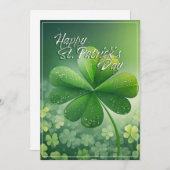 Groene Shamrocks Happy St. Patrick's Day (7) c (Voorkant / Achterkant)