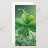 Groene Shamrocks Happy St. Patrick's Day (7) c (Voorkant / Achterkant)