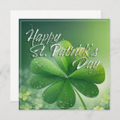 Groene Shamrocks Happy St. Patrick's Day (7) c (Voorkant / Achterkant)