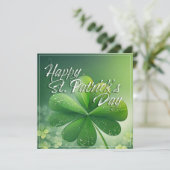 Groene Shamrocks Happy St. Patrick's Day (7) c (Staand voorkant)