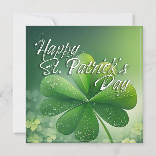 Groene Shamrocks Happy St. Patrick's Day (7) c (Voorkant)